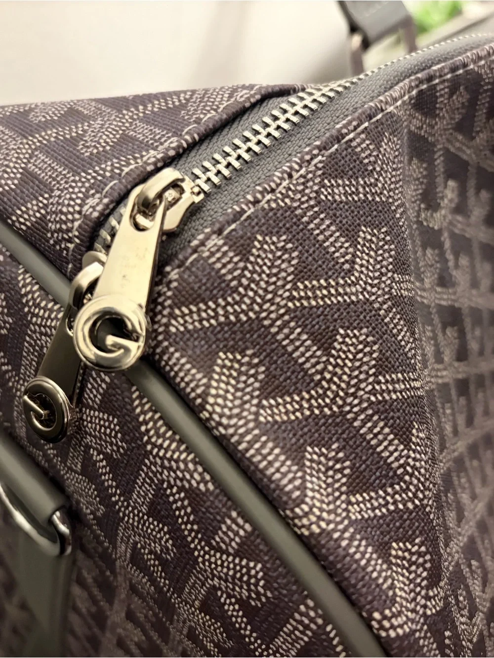 Goyard Lavender Chevron Weekender Duffel